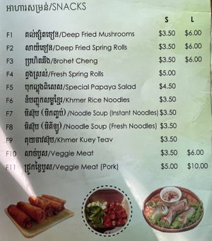 Snacks  at GoGreen Vegetarian Restaurant in Phnom Penh