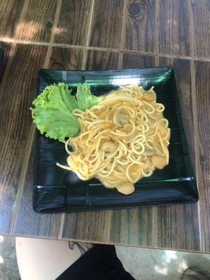 pasta  at GoGreen Vegetarian Restaurant in Phnom Penh