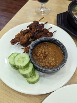 Satay at JC Vegetarian Restaurant in Phnom Penh