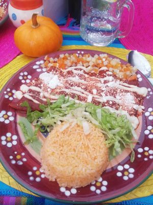 Enchiladas mineras at Guanajuatito Restaurante in Guanajuato