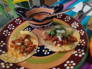 Tacos at Guanajuatito Restaurante in Guanajuato