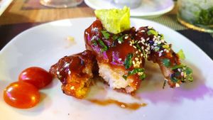 BBQ cauliflower wing at Cabanas 1984 in Tenerife