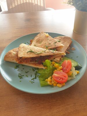 Black bean quesedillas at Cabanas 1984 in Tenerife