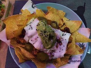 Vegane Tacos mit veganen Käse at Cabanas 1984 in Tenerife