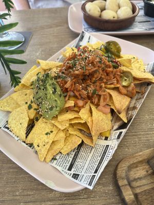 jackfruit nachos   at Cabanas 1984 in Tenerife
