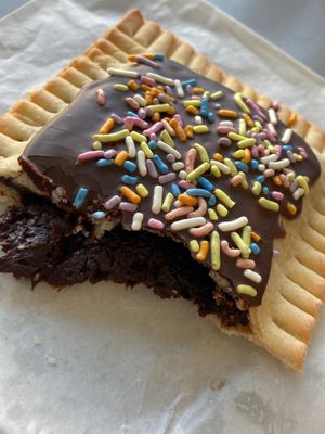 Ganache filled pop tart at Hark! Cafe in Plymouth