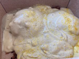 Biscuits with gravy at Hark! Cafe in Plymouth