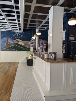 Counter at Hark! Cafe in Plymouth