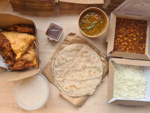 The set meal for two- huge portions! at The Tiffin in Kirkcaldy