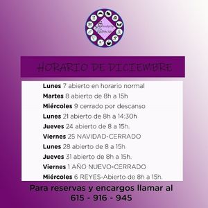 Horario navidad at Serendipity in Valencia