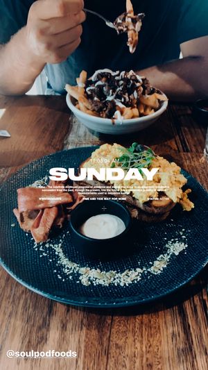 Scrambled tofu and facon  at SoulPod Food in Ferntree Gully