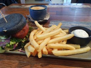 Cauliflower burger.  Not super 'healthy' as the cauli is deep fried at SoulPod Food in Ferntree Gully