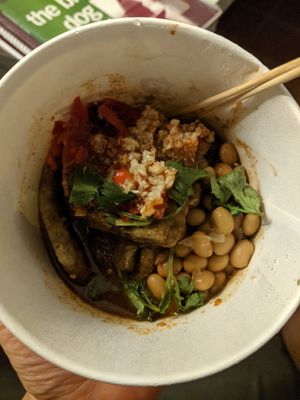Chili garlic dry white tofu at Man Kou Xiang Stinky Tofu 满口香素食臭豆腐 in West Singapore