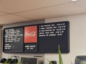 Menu at Bangin' Whoopie in Bangor