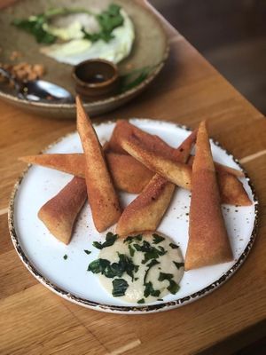 pizza with secret spice, or more accurately, secret spice with pizza at alter in East London