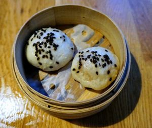 steamed peanut sugar baos at alter in East London