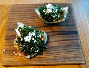 kung-pao crackers at alter in East London