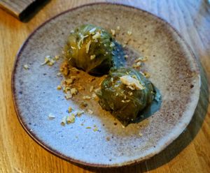 korean ssam bap leaf wraps. crispy naem het at alter in East London