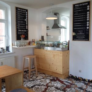 Inside at Falafel Bistro in Dresden