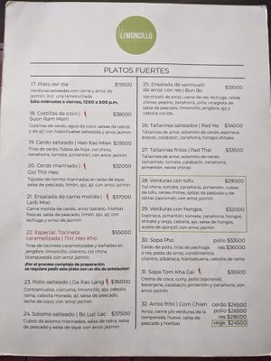 Menu 2 at Restaurante Lemoncillo Sabores Vietnamitas in Envigado