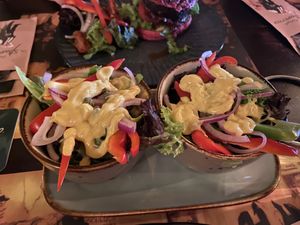 Side salad (part of tempeh sateh) at Eetcafé de Sjampetter in Deventer