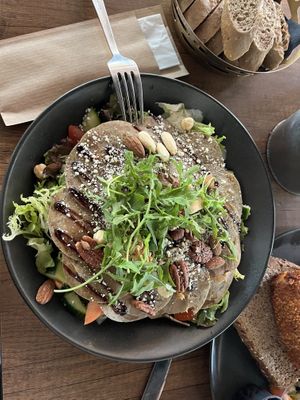 Mushroom carpaccio salad   at Eetcafé de Sjampetter in Deventer