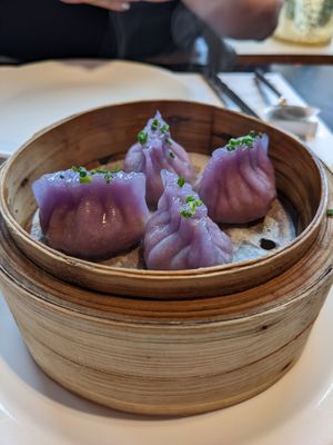 Cordycep flower and tofu dumplings at Opium  in Glasgow