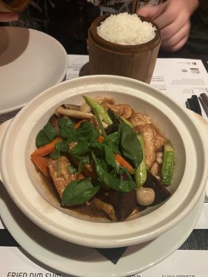 Sanbei tofu with ginger and basil  at Opium  in Glasgow