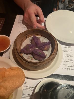 Cordyceps and tofu dumplings  at Opium  in Glasgow