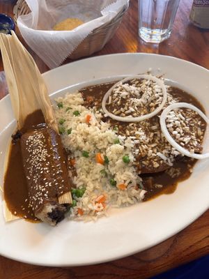 "Enplantanadas” with rice   at Salsa A La Salsa in Minneapolis