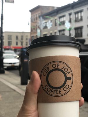 Peppermint mocha latte was so good!! at Cup of Joe Coffee Company in Brooklyn
