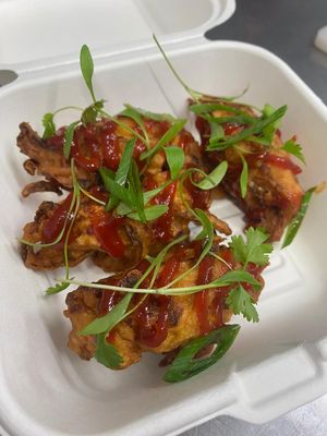 Vegan crispy bites at Only Green in Bristol