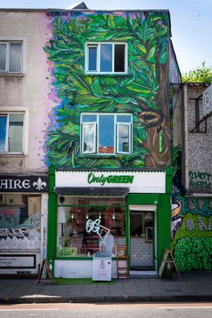 Only Green shop front at Only Green in Bristol