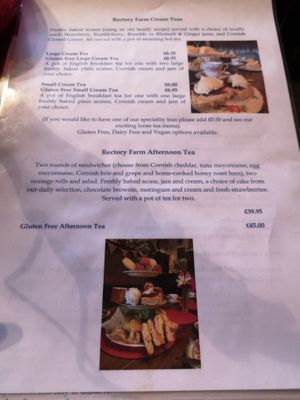 Vegan options  at Rectory Farm Tearooms in Bude