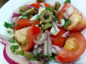 Tomato salad at The Hummus House in Da Nang