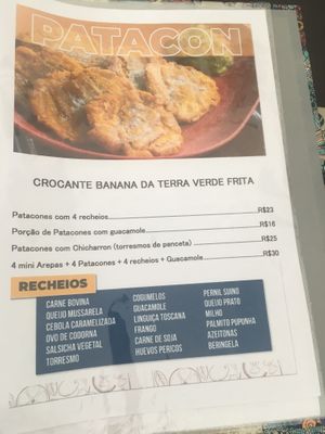 Patacones menu at Macondo Raízes Colombianas La Casa in Sao Paulo