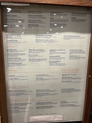 Oct 2024 menu  at Milestones in Niagara Falls