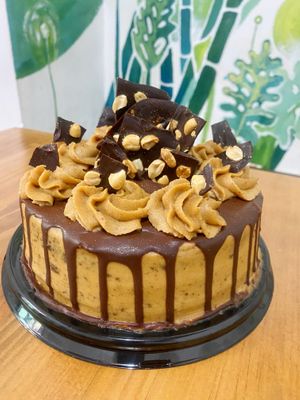 Chocolate peanut butter cake at Chunky Monkey in Queretaro