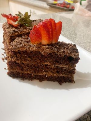 Chocolate cake at Chunky Monkey in Queretaro