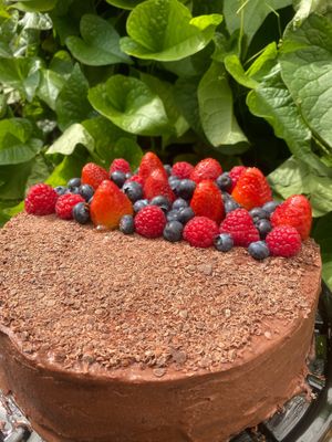 Chocolate cake at Chunky Monkey in Queretaro