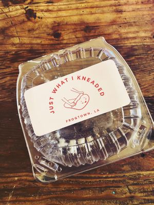 Cinnamon roll was just what I kneaded! :) at Just What I Kneaded in Los Angeles