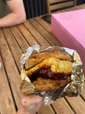 Biscuit bacon egg cheeze at Just What I Kneaded in Los Angeles