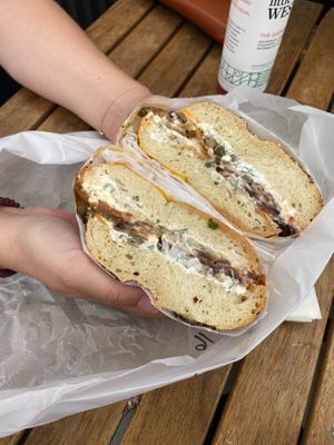 Foxy loxie bagel at Just What I Kneaded in Los Angeles