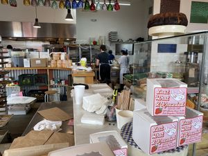 Busy kitchen.  at Just What I Kneaded in Los Angeles