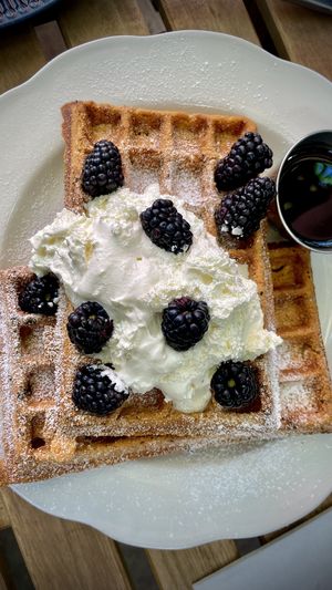 Belgian waffle velvet, smooth, whip cream   at Just What I Kneaded in Los Angeles