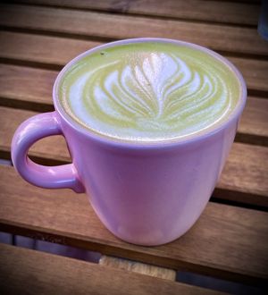 Matcha w/ almond milk  at Just What I Kneaded in Los Angeles