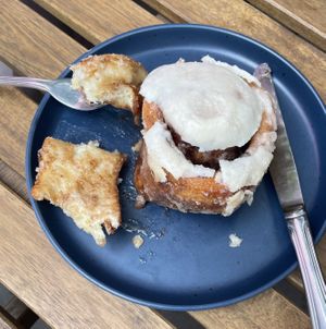 Cinnamon roll  at Just What I Kneaded in Los Angeles