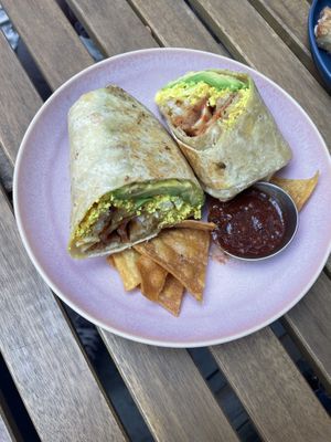 Breakfast burrito  at Just What I Kneaded in Los Angeles