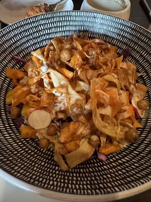 Veggie Haystack, on sticky rice    at Marketplace Tavern in Litchfield