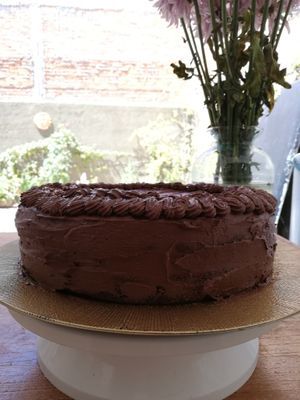Chocolate cake at Cafetería 1987 in San Luis Potosi